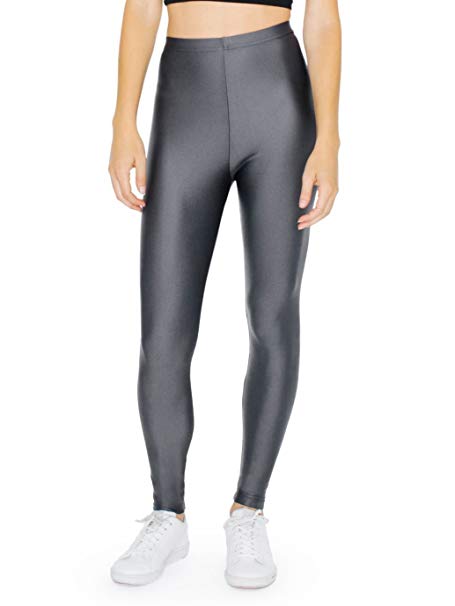 Buy American Apparel Shiny Nylon Tricot Leggings, Black, Small at