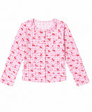 Girls Printed Pointelle Cardigan
