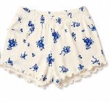 Girls Printed Pointelle Shorts