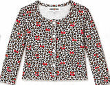Girls Printed Pointelle Cardigan