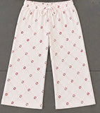 Girls Printed Pointelle Pants