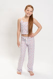 Girls Strawberry Print Cami Top and Pants Set