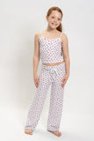 Girls Strawberry Print Cami Top and Pants Set