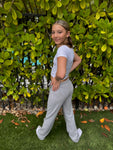 Girls Rib Bow Short Sleeve Top
