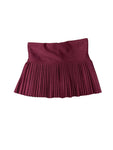 Girls Suede Pleated Skort