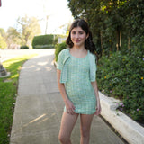 Girls Boucle Tank Dress With Matching Jacket