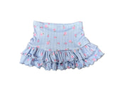 Girls Maggie Blue Floral Skirt