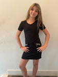 Girls Short Sleeve Dress With Bow