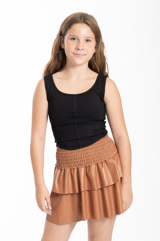 Juniors Leather Julia Skirt