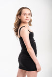 Girls Ruched Peekaboo Dress