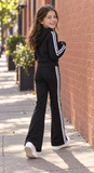 Girls Stripe Side Hoodie and Pants Set