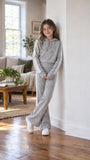 Girls Stripe Side Hoodie and Pants Set