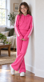 Girls Stripe Side Hoodie and Pants Set