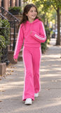 Girls Stripe Side Hoodie and Pants Set