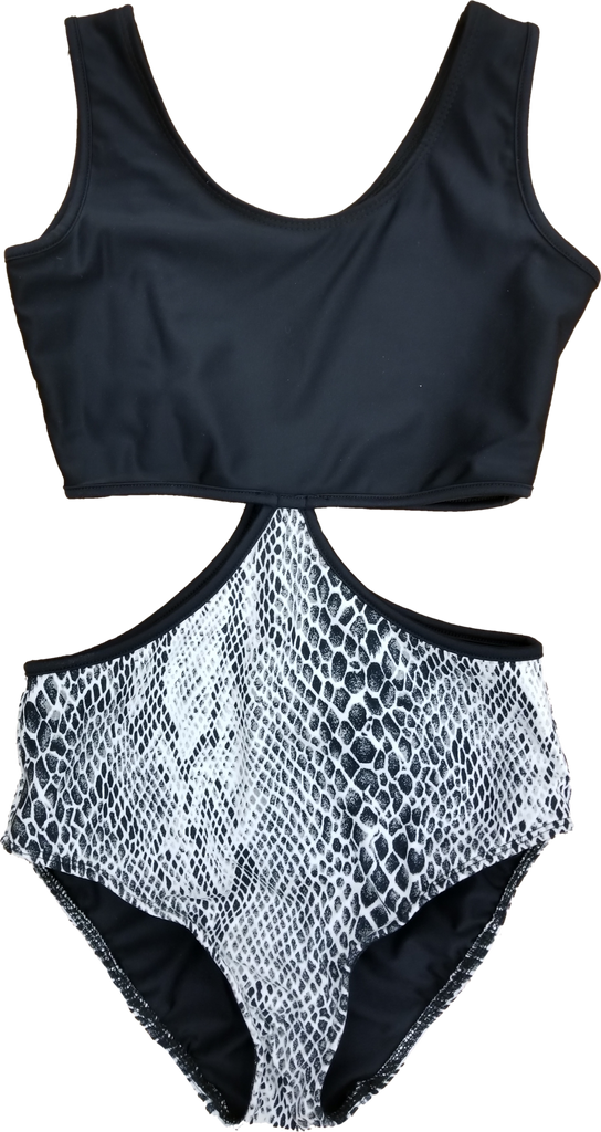 Juniors Snakeskin Monokini Bathing Suit Cheryl Kids