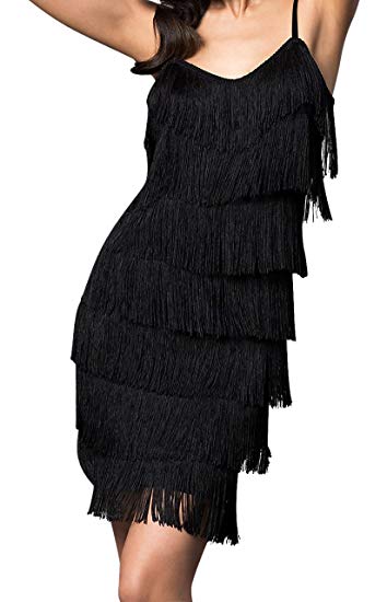 Women s Short All Over Fringe Flapper Dress