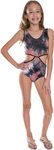 Girl's Tie Dye Monokini Bathing Suit