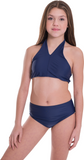 Kids High Waisted Halter Bikini