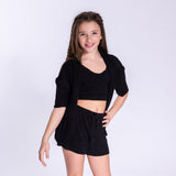 Kids Cozy Top and Shorts Set