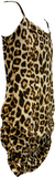 Kids Cheetah Print Velvet Tank Ruched Dress