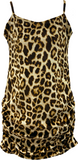 Kids Cheetah Print Velvet Tank Ruched Dress