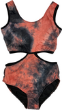 Girl's Tie Dye Monokini Bathing Suit