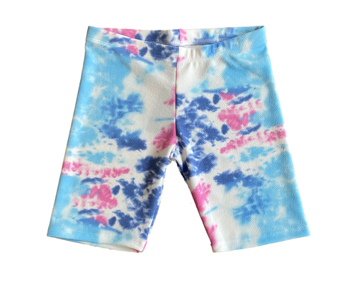 Juniors Tie Dye Cotton Biker Shorts