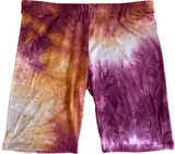 Juniors Tie Dye Cotton Biker Shorts