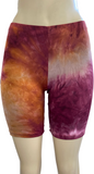 Juniors Tie Dye Cotton Biker Shorts