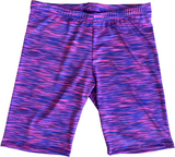 Juniors Space Dye Cotton Biker Shorts