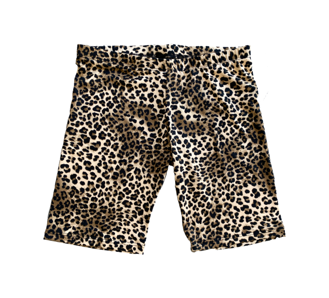 Juniors Cheetah Print Cotton Biker Shorts | Cheryl Creations
