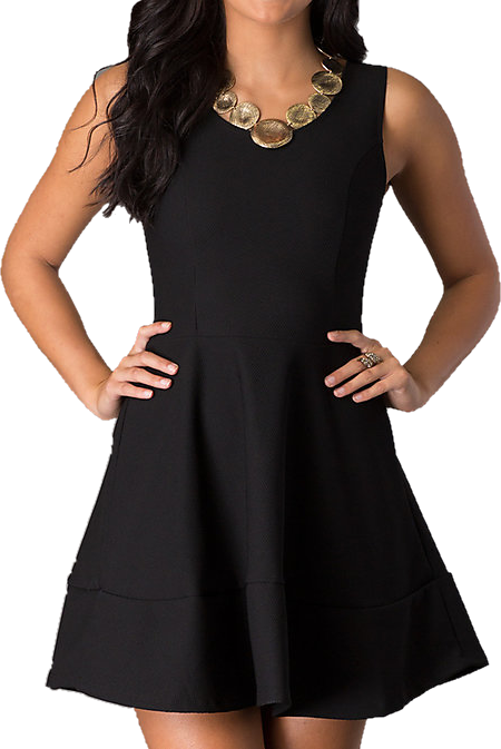 Women's Short Sleeveless Party Dress With Zipper Back