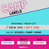 Sew On Camp Name Labels