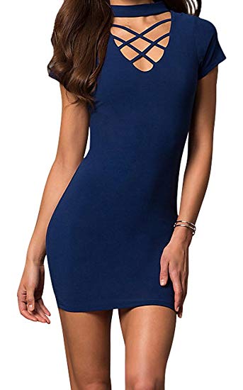 princess polly baby blue dress Women's Cage Front Short Sleeve Party Dress