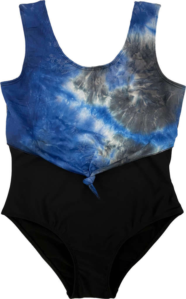 Kids Tie Dye One Piece Bathing Suit with Tie Front Cheryl Kids